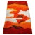 Textile Mid-Century Scandinavian Rya Rug in Orange, Yellow, Red and White, Sweden, 1970s For Sale - Image 7 of 7