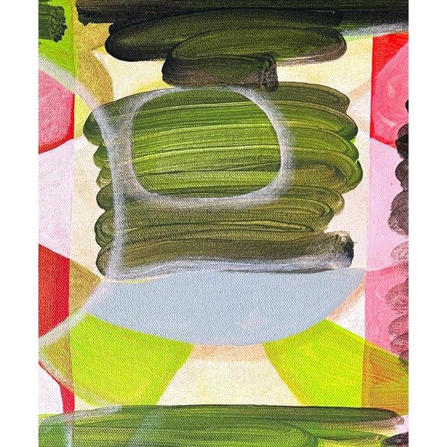 Textile Max Manning “Untitled (CVS273)” Contemporary Red, Blue, & Green Geometric Abstract Painting, 2024 For Sale - Image 7 of 8