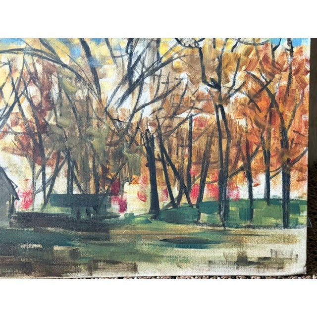 Original Oil Painting - New Hampshire Barns in an Autumn Setting, Signed-Elizabeth Orton Jones For Sale - Image 4 of 6