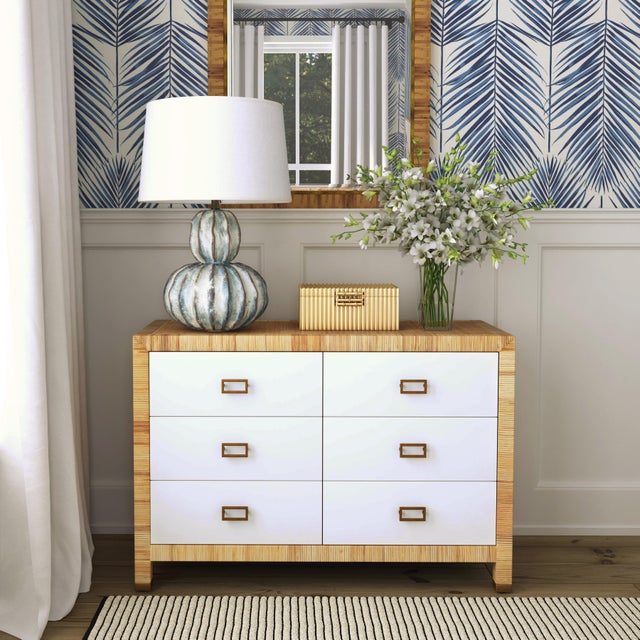 Bring warmth, brightness, and a whole lot of texture to your bedroom or guestroom with this stunning Corfu 6 Drawer Rattan...