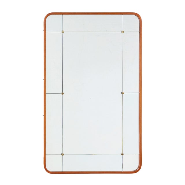 Wood Mid-Century Swedish Shaped and Segmented Wall Mirror, 1960 For Sale - Image 7 of 7