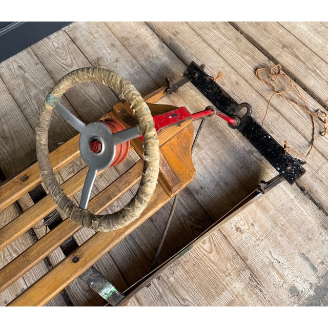 Vintage Steering Sled in Oak, 1920s For Sale - Image 9 of 17