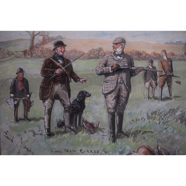 The New Curate Pheasant Shooting Field Watercolour by George Finch Mason For Sale - Image 9 of 9