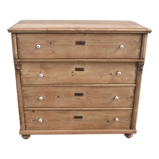 Pine Chest of Four Drawers, Hungary For Sale