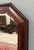 Wood Antique English Jacobean Mirror Framed Beveled Octagonal Oak c.1930s For Sale - Image 7 of 18