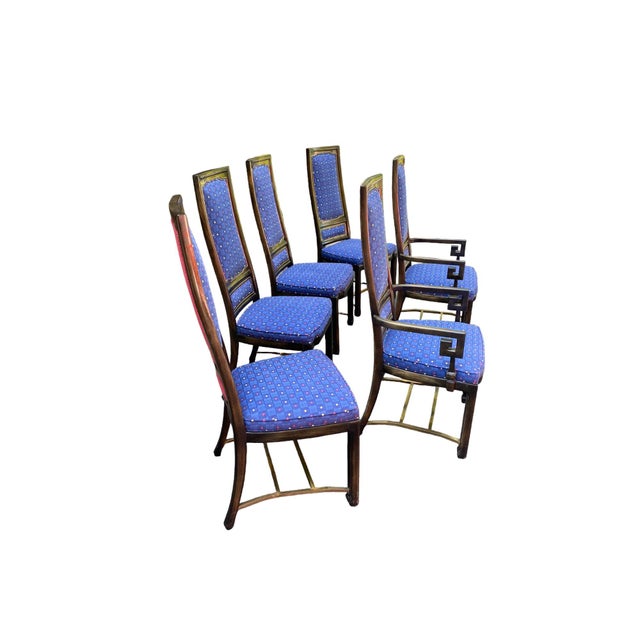Mid-Century Modern Mastercraft Attributed Dining Chairs - Set of Six 6 by Bernhard Rohne For Sale - Image 3 of 11