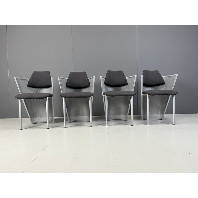 Postmodern Metal Dining Chairs, 1980s, Set of 4 For Sale - Image 12 of 12