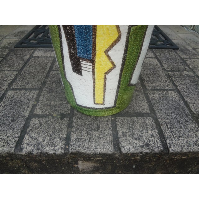 Italian Modernist Glazed Ceramic Umbrella Stand For Sale - Image 9 of 13