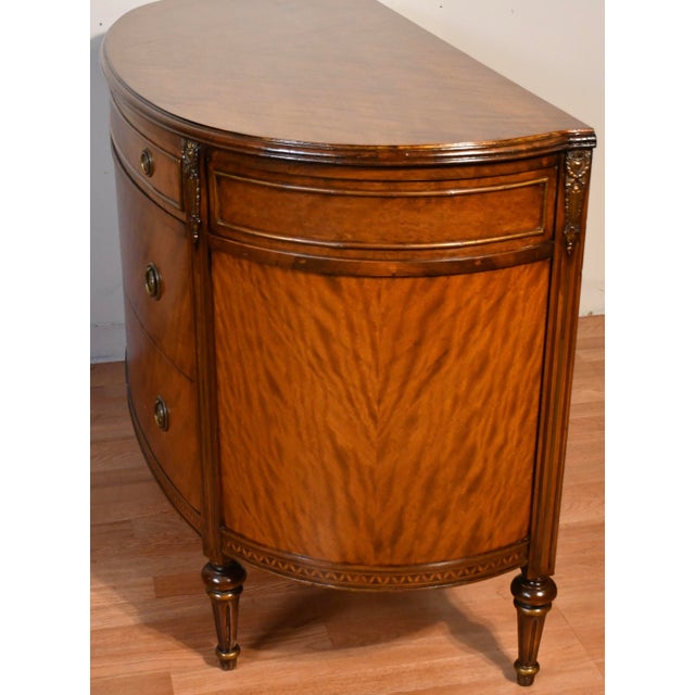 Wood 1920s Set of Antique French Satinwood High Dresser & Low Dresser For Sale - Image 7 of 18