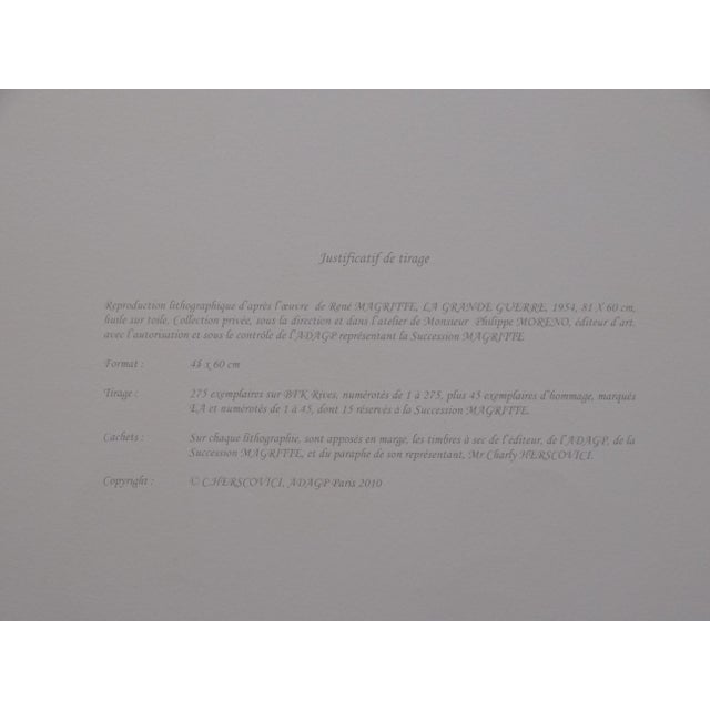 René Magritte, Big War, 2010, Lithograph For Sale - Image 6 of 10