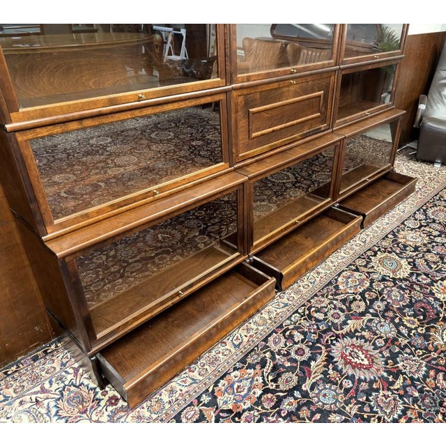 Large English Modular Bookcase from Globe Wernicke, Set of 3 For Sale - Image 18 of 18