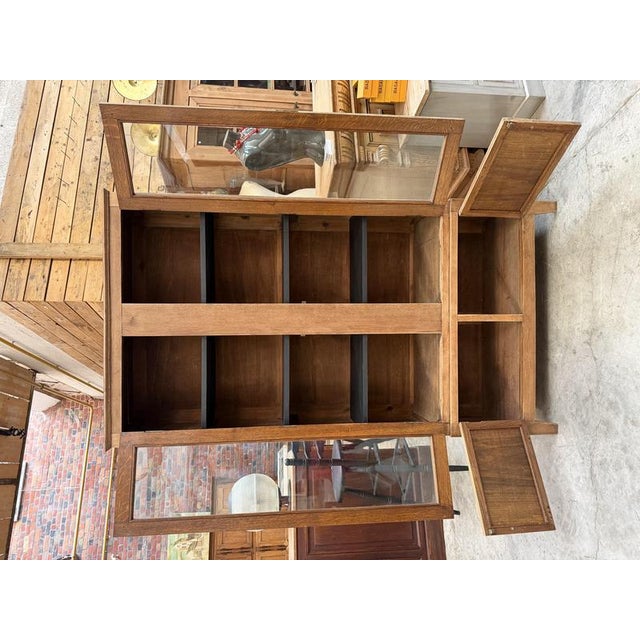 Early 20th Century Oak Display Cabinet For Sale - Image 6 of 13