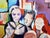 Expressionism Old Friends - Abstract Expressionist Painting, Oil on Canvas, 1990s by Michael William Eggleston For Sale - Image 3 of 4