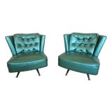 1950s MCM Berkline Swivel Lounge Chairs For Sale