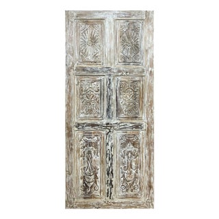 Vintage Reclaimed Wood Door – Hinged or Barn Door Style For Sale