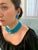 2020s Natural Sleeping Beauty Turquoise Necklace Five-Strand and Diamond French Clasp For Sale - Image 5 of 8