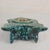 Vintage West German Green & Turquoise Ceramic Mantel Clock, Baroque Rococo Style For Sale In Phoenix - Image 6 of 13