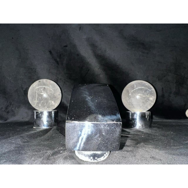 1950s 1950s Mid Century Rock Crystal Knob Sink Faucet - Set of 3 For Sale - Image 5 of 10