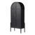 Four Hands Tolle Panel Door Cabinet, Drifted Matte Black For Sale