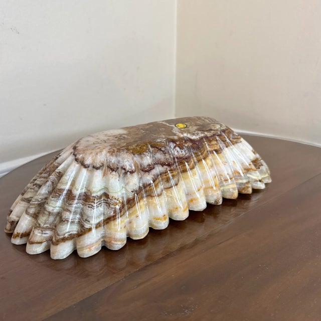 Vintage 1970s Hand Carved Decorative Onxy Bowl For Sale - Image 10 of 11