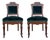 Antique 1880s Eastlake Chairs • Carved Victorian Pair • Green Velvet Upholstery For Sale