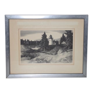 Stow Wengenroth "Inlet Light" Limited Edition Pencil Signed Lithograph C.1937 For Sale