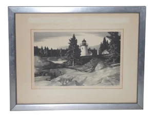 Stow Wengenroth "Inlet Light" Limited Edition Pencil Signed Lithograph C.1937