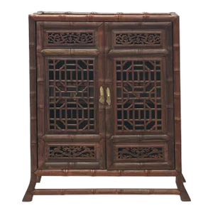 Chinese Rosewood Handmade Chest Cabinet Miniature Display Art