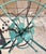1950s Mid Century Woodard & Sons Wrought Iron Daisy Flower Round Glass Top Patio Table For Sale - Image 5 of 12