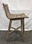 2020s Interlude Home Sanibel Woven Rattan and Mahogany Counter Stool in Narragansett Grey For Sale - Image 5 of 10