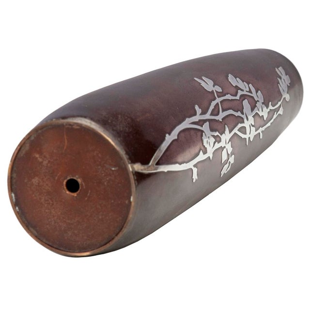 Early 20th Century Bronze & Sterling Silver Flower Vase For Sale In Los Angeles - Image 6 of 8