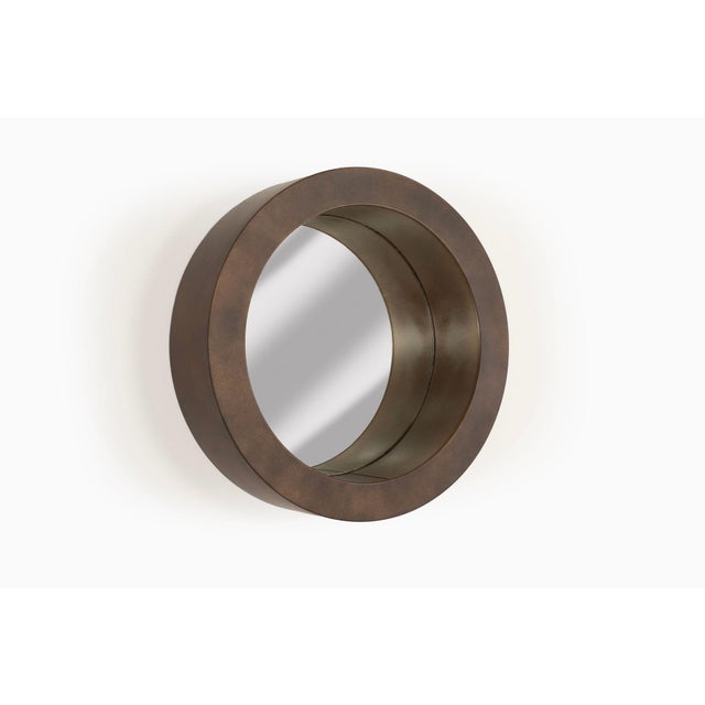 Curtis Jere Porthole Wall Mirror 1970c. For Sale - Image 4 of 5