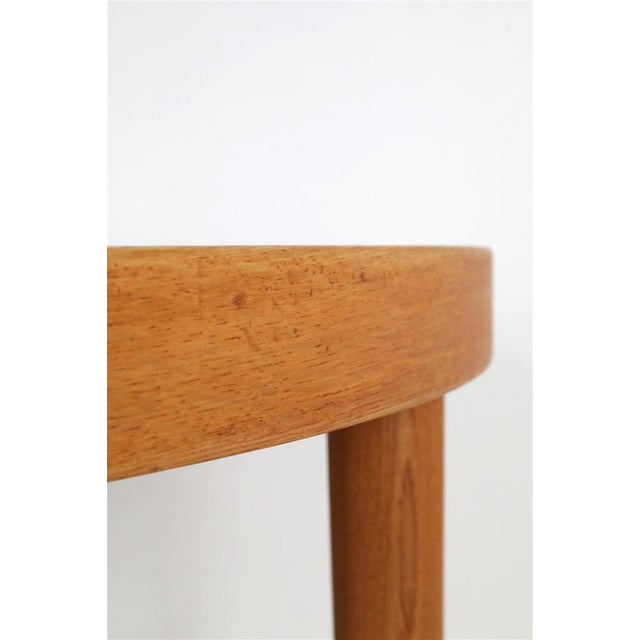 Round Danish Oak Dining Table by Villy Schou Andersen, 1970s For Sale - Image 13 of 14
