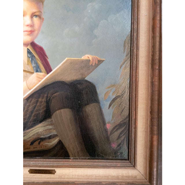Mid-Century American Portrait of a Boy by Lorentz Kleiser For Sale - Image 9 of 15