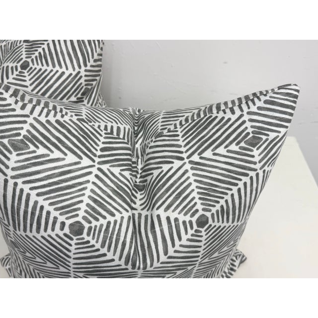 Thom Filicia for Eastern Accents Veldman Slate Pillows, Pair For Sale In San Francisco - Image 6 of 12