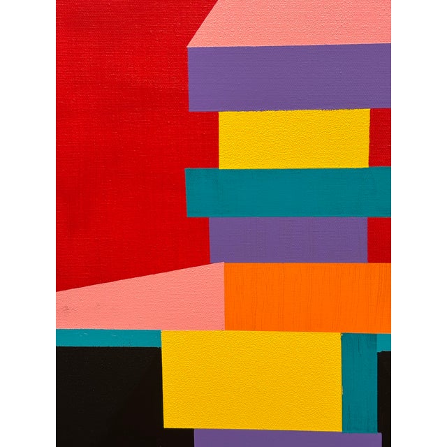 Abstract Contemporary Abstract Geometric Painting by Stan Edwards For Sale - Image 3 of 3