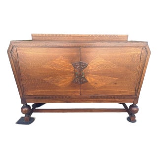 Art Deco Oak Sideboard/Credenza/Buffet For Sale