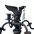 Pair of Vintage Gothic Bronze Candelabras W/Griffin Finial & Crystals For Sale - Image 4 of 7
