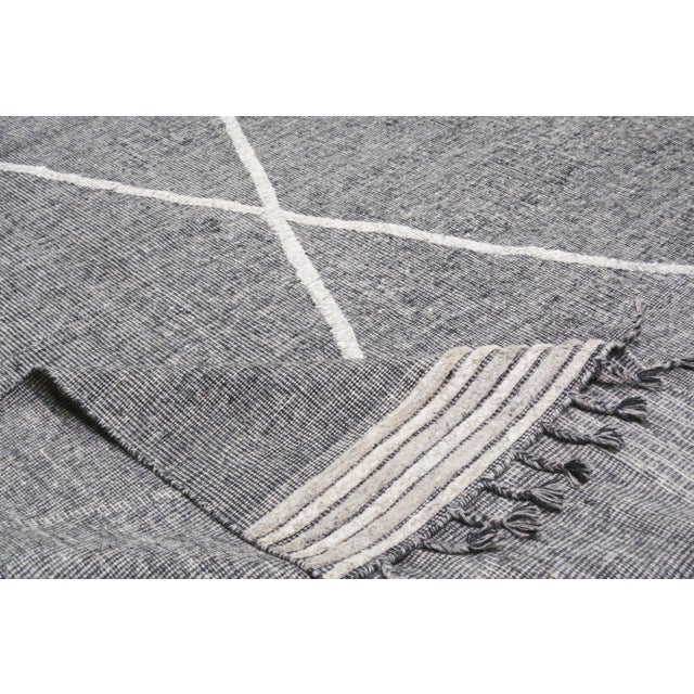 1990s Moroccan Hand Knotted Beni Ourain Rug With Organic Wool and Soft Texture,8'2"X10' For Sale In New York - Image 6 of 7