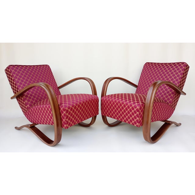 H-269 Lounge Chairs attributed to Jindrich Halabala for Up Zavody, 1930s, Set of 2 For Sale - Image 12 of 13