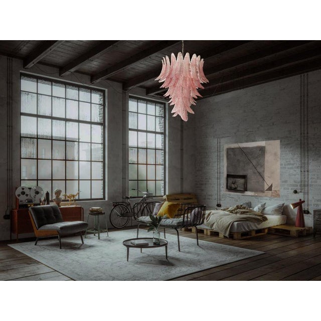Murano Leaves Chandelier, 1980s For Sale - Image 3 of 15