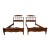 1980s Sprague and Carleton Pair Maple Twin Beds Designer For Sale
