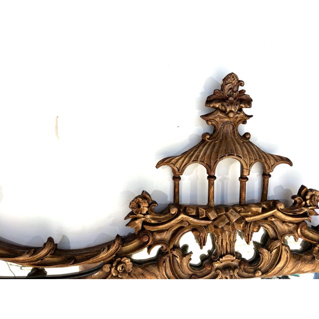 Chinese Chippendale Style Wall / Over-Mantle Mirror For Sale - Image 4 of 8