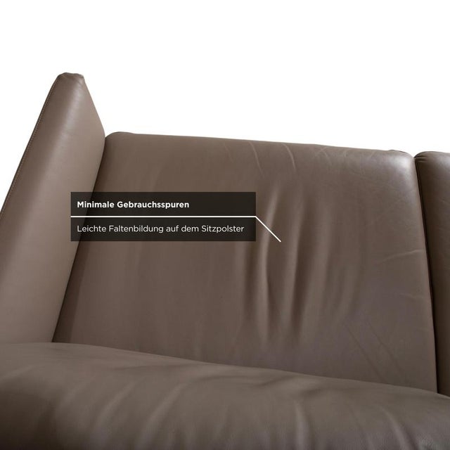 Beige Cara Leather Two-Seater Sofa from Rolf Benz For Sale - Image 8 of 14