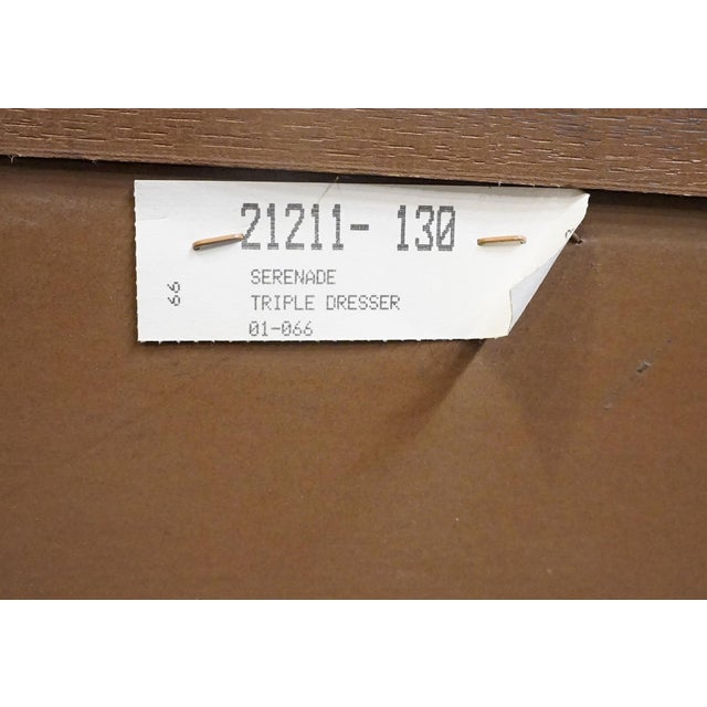 Thomasville Furniture Serenade Collection Burled Walnut Italian Neoclassical Tuscan Style 66" Triple Dresser 21211-130 For Sale - Image 14 of 16