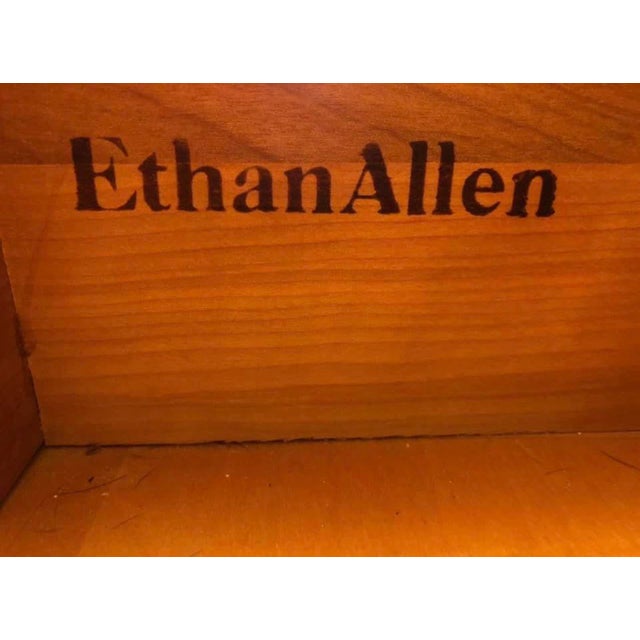 1980s Ethan Allen Georgian Court Nightstands, Lingerie Chest, Highboy Dresser and Desk For Sale In Phoenix - Image 6 of 8