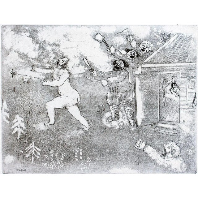 From ''Les Ames Mortes de Gogol'', illustrated by Marc Chagall. Not signed (signed on plate). Edition of 335 prints....