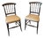 Pair of Ebonized Victorian Chairs With Original Striped Upholstery, Circa 1860–1890 For Sale