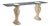 Italian Neoclassical Console Table in Glass and Plaster For Sale