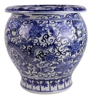 Dragon & Floral Fishbowl